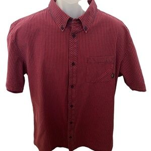 VANS Skate Checkered Red & Blue Collared Shirt Men XL